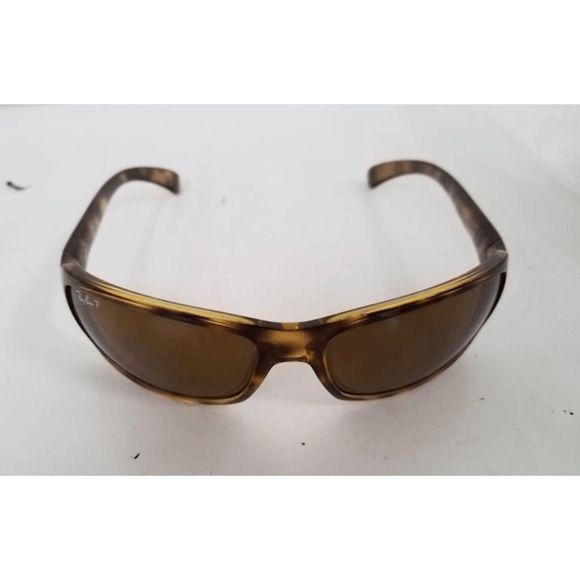 Ray Ban Men's RB4075 Brown Rectangle Sunglasses - Picture 6 of 8